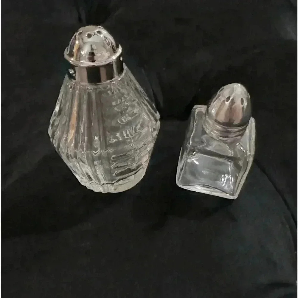 Vintage Glass Salt & Pepper Shaker Set Cottagecore MCM Hostess Gift Set Unique
